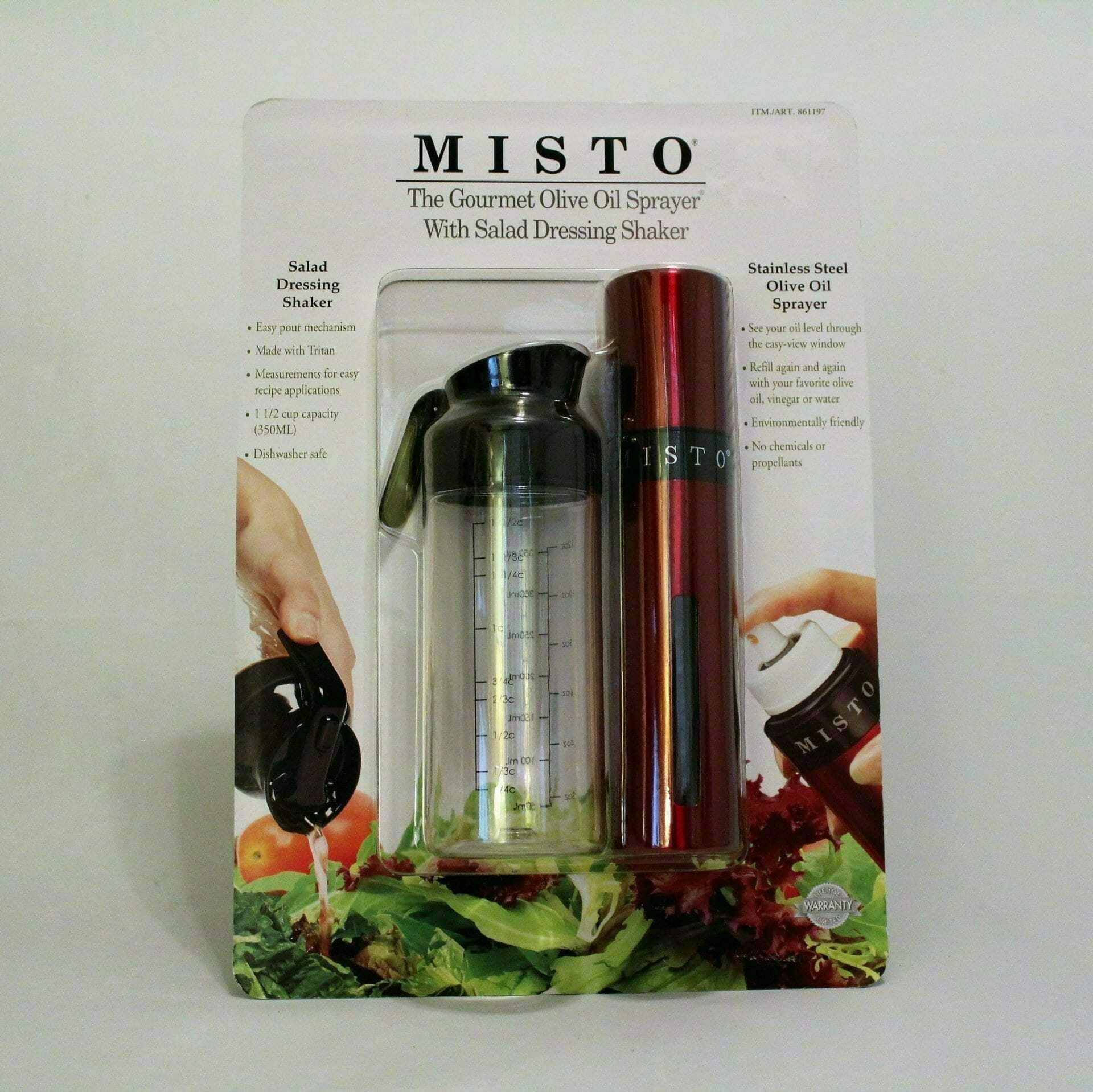 Misto Salad Dressing Shaker Black